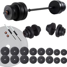 TemmuzX Spor 105 kg Halter Seti ve Dambıl Seti Ağırlık Fitness Seti