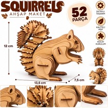 TemmuzX Alg Wood Design Sincap Ahşap Maket 52 Parça 3D Mdf Hayvan Figürü Hobi Modeli