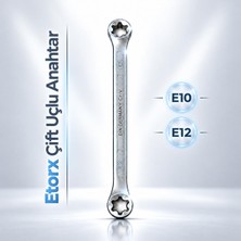 TemmuzX NCTAE1012 E10 E12 E-Torx Çift Uçlu Yıldız Anahtar Dış Torx Cıvata Sökme Sıkma Oto Tamir El Aleti