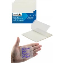 TemmuzX Yapışkanlı Şeffaf Not Kağıdı 50 Yaprak 3 Paket Kare Transparan Postit 75X75MM Yarı Saydam Işaretleyici Aydınger Not