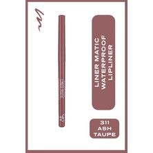 TemmuzX Liner Matic Waterproof Lippencil - Suya Dayanıklı Dudak Kalemi NO:311 Ash Taupe
