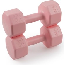 TemmuzX 2 Adet 5 kg Pembe Dambıl Seti – 10 kg Toplam Ağırlık, Fitness ve Güç Antrenmanı