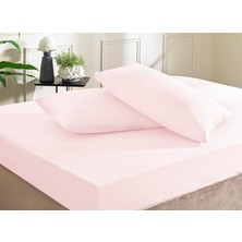 TemmuzX Taç Color Dreams Ranforce Çift Kişilik Fitted Çarşaf Seti Pudra