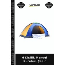 Carlburn Özel Seri 6 Kişilik Manuel Kurulum Çadır Hobi Çadırı Kamp Malzemesi Keşif