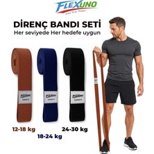 TemmuzX Fitness Direnç Bandı 3 Lü Set - Kas Geliştirme Pilates Egzersiz Bandı - Dokuma Kumaş Direnç Lastiği