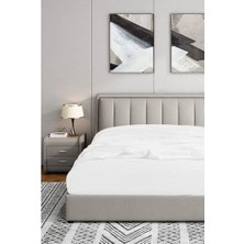 TemmuzX 100X200 Lastikli Fitted Penye Çarşaf, Beyaz