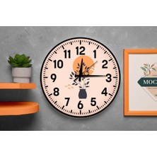 TemmuzX M&h QUALITY(551) Dekoratif Türkçe Rakamlı Uv Baskılı Duvar Saati (Sessiz) Akar Mekanizma Metal Akrep Yelkovan Çok Renkli 40 x 40