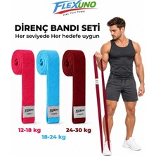 TemmuzX Fitness Direnç Bandı 3 Lü Set, Dayanıklı Dokuma Kumaş Direnç Lastiği, Kas Geliştirme Pilates Egzersiz Bandı