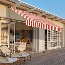 TemmuzX Bu Manuel Geri Çekilebilir Tente, 1,5 M/2 M/2,5 M/3 M/3,5 M/4 M Genişliğinde, Veranda Kapısı Veya Pencere Güneşliği Için Güneşlik, Dış Mekan Için Ayar