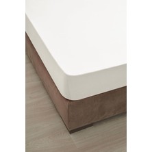 TemmuzX Tek Kişilik Lastikli Penye Çarşaf, 100X200+30 Cm, Beyaz