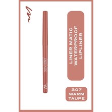 TemmuzX Liner Matic Waterproof Lippencil - Suya Dayanıklı Dudak Kalemi NO:307 Warm Taupe