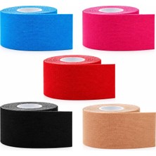 TemmuzX Bybars Octacare Sporcu Bandı 5 Metre x 5 cm Cotton Bant – (5 Li Paket - 5 Renk) Esnek Atletik Destek Band – Nefes Alabilen Egzersiz ve Aktivite Kullan