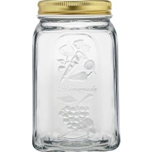 TemmuzX Kapaklı Ev Yapımı Kavanoz, 1000ML
