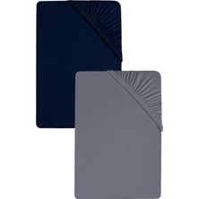 TemmuzX 2 Adet Düz Pamuklu Tek Kişilik 140 x 200 cm Lastikli Penye Çarşaf
