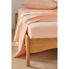 TemmuzX 120 x 200 x 30 cm Düz Pamuklu Tek Kişilik Lastikli Fitted Penye Çarşaf