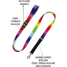 TemmuzX Köpek Gezdirme Tasması, Bağlama Kilitli, Anti Shock Çok Renkli