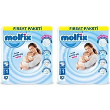 Gy Atelier Fırsat Paketi Yenidoğan 1 Beden Bebek Bezi (1 x 82 Adet), Beyaz (2 Paketi)