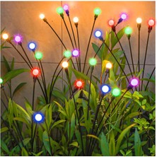 TemmuzX Güneş Enerjili Bahçe Işıkları - 4 Paket 10 LED Renk Değiştiren Güneş Ateş Böceği Sallanan Işıklar Dış Mekan Su Geçirmez Dekoratif Işıklar, Yard Verand