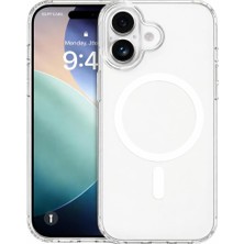 TemmuzX Iphone 17 Ile Uyumlu Yüksek Kalite Kablosuz Şarj Özellikli Silikon Telefon Kılıfı Şeffaf, Wireless Magsafe ile Uyumlu Silikon Kapak Şeffaf