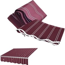 TemmuzX Bu Veranda Tente Kumaş Değiştirme, 3,7x3 M, %100 Polyester Gölgelik Örtüsü, Güneş Engelleme, Geri Çekilebilir Tente Veranda Güneşlik Barınağı Yedek Ku