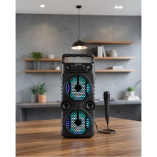 SDT Bluetooth Hoparlör LED Işıklı Karaoke Mikrofonlu UCZZZ1688HOPARLÖR-7