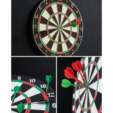 Bucuks Ahşap Dart Tahtası 12 Inç 4 Adet Metal Iğne Uçlu Ok