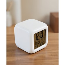 SDT Dijital Küp Saat Renkli LED 8X8X8 cm Uczzzküpçalarsaat-5