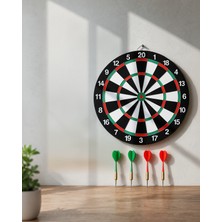 Bucuks 12 Inç Ahşap Dart Tahtası 4 Adet Metal Uçlu Dart Oku Dahil UCZZZ12İNÇDART-6