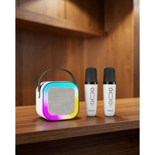 SDT Mini Karaoke Hoparlör Iki Mikrofonlu LED Işıklı UCZZZ2MİKROFONLUSPEAKER-2