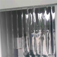 TemmuzX Pvc Şerit Perde, Banyo, Mutfak, Dondurucu ve Klima Için 1,8 mm Kalınlık Pvc Şeffaf Kapı Kordonu - Hava Koşullarına Dayanıklı Conta (1,2 x 2,5 M)