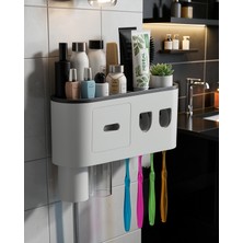 SDT Banyo Organizer Diş Fırçası Tutucu Çift Dispenserli 6 Fırçalık