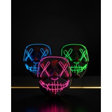 SDT Parti Maskesi Neon LED Işıklı 3 Modlu Uczzzledmaskeeeeee2
