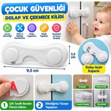 Marka Kolik Bebek Çocuk Güvenliği Çekmece ve Dolap Için Kendiliğinde Yapışkanlı Vidasız Kapak Kilidi