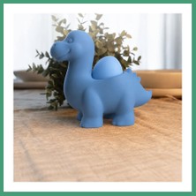 S'82 3D Baskı Dinozor Yumurtalık - Sevimli Eggosaurus Yumurta Tutucu-Mavi BZS82