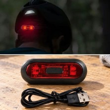 Alfa Life Marketing Kırmızı LED Kask Flaşörü - USB Şarjlı - Kask Aydınlatma Işığı