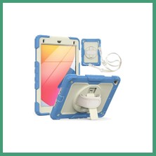 S'82 iPad 5 Air 9.7 Kılıf Strap New Tablet Kapak - Mavi BZS82