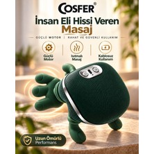 Cosfer CM01 4d Biyonik Boyun Omuz ve Sırt Masaj Aleti, Isıtmalı Sıcak Kompres, 3 Kademeli Yoğurma, 4000 Mah Şarjlı Kablosuz Masaj Cihazı