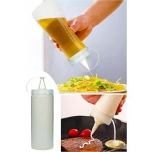 TemmuzX Masterchef Sızdırmaz Kapaklı Plastik Yağ Şişesi, 650 Ml, Gri