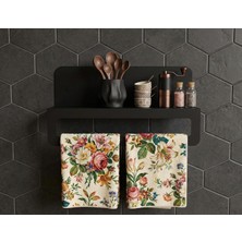 TemmuzX Banyo Mutfak Metal Raf Havluluk 40X15X12 cm