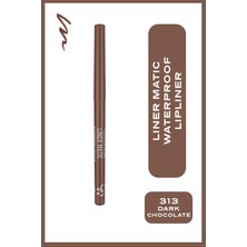 TemmuzX Liner Matic Waterproof Lippencil - Suya Dayanıklı Dudak Kalemi NO:313 Dark Chocolate