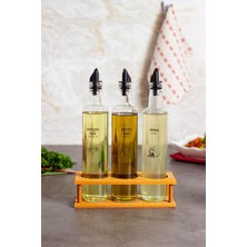 TemmuzX Jasmine Mini Yağdanlık, 250 ml 3'lü Su Geçirmez Etiketli Yağdanlık