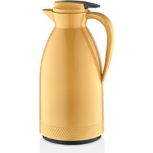 TemmuzX Çift Katmanlı Termos, 1.5 Litre Kapasiteli, Isıya Dayanıklı, Piknik, Kamp, Ofis, Kafe ve Ev Kullanımı Için (Sarı, 1.5 Lt, Termos)