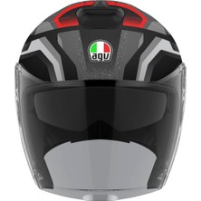 TemmuzX Irides Motosiklet Kaskı Açık Kask Zurigo Matt Black Grey S