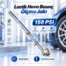 TemmuzX Metal Lastik Hava Basınç Ölçme Jakı Plastik Çubuklu Oto Lastik Basıncı Ölçer Hava Kontrol Aleti