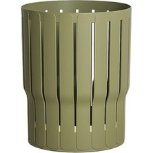 TemmuzX Retro Çöp Kovası Çöp Kutusu Vintage Içi Boş Çöp Kovası, Yuvarlak Plastik Çöp Kovası Kapaksız, 10 Litre/2,6 Galon Üstü Açık Çöp Kovası Oturma Odası Yat