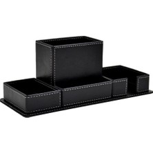 TemmuzX Mimaks Dk-25 Suni Deri 4 Bölmeli Masaüstü Set