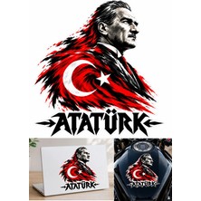 Sticker Usta Atatürk Mustafa Kemal Atatürk-Türk Bayrağı-Büyük Türk Sticker Oto Araba Laptop Motosiklet Sticker 03037