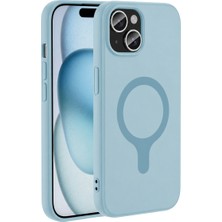 Marka Kolik Joko Apple iPhone 15 Z Silikon Magsafe Kapak - Açık Mavi