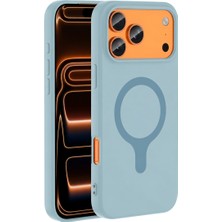 Marka Kolik Joko Apple iPhone 18 Pro Max/17 Pro Max Z Silikon Magsafe Kapak - Açık Mavi