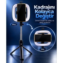 Marka Kolik Parlaklık Ayarlı Rgb Halka Işık Kablosuz Kumandalı ve Telefon Tutuculu Tripod - Lisinya